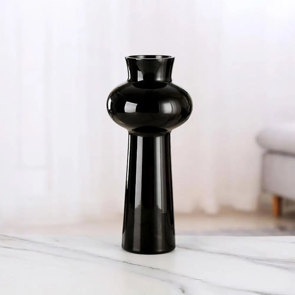 Vintage French Style Hand-Blown Glass Vase | Orchid Floral