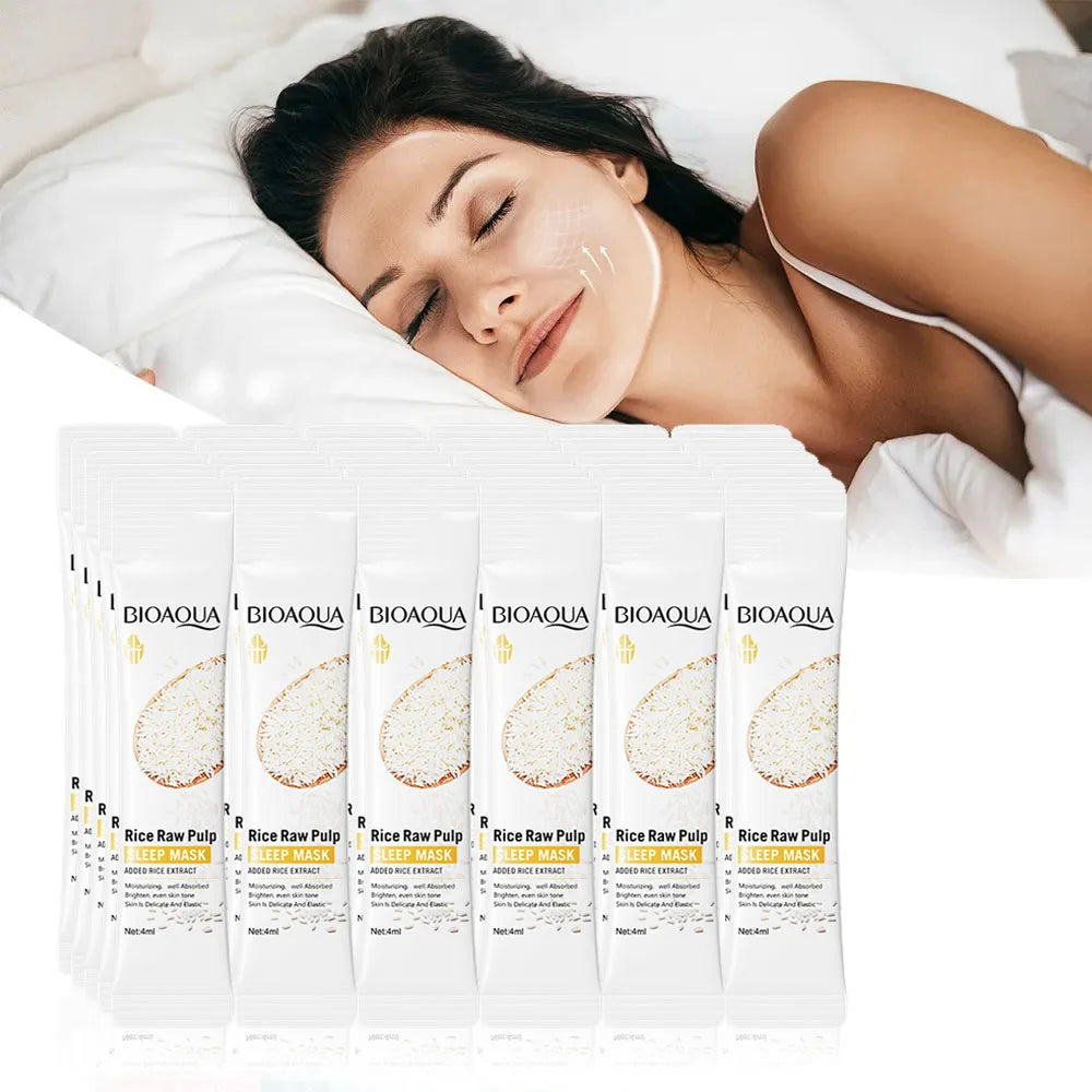 SADOER Rice Raw Pulp Sleeping Face Mask 30pcs – Moisturizing