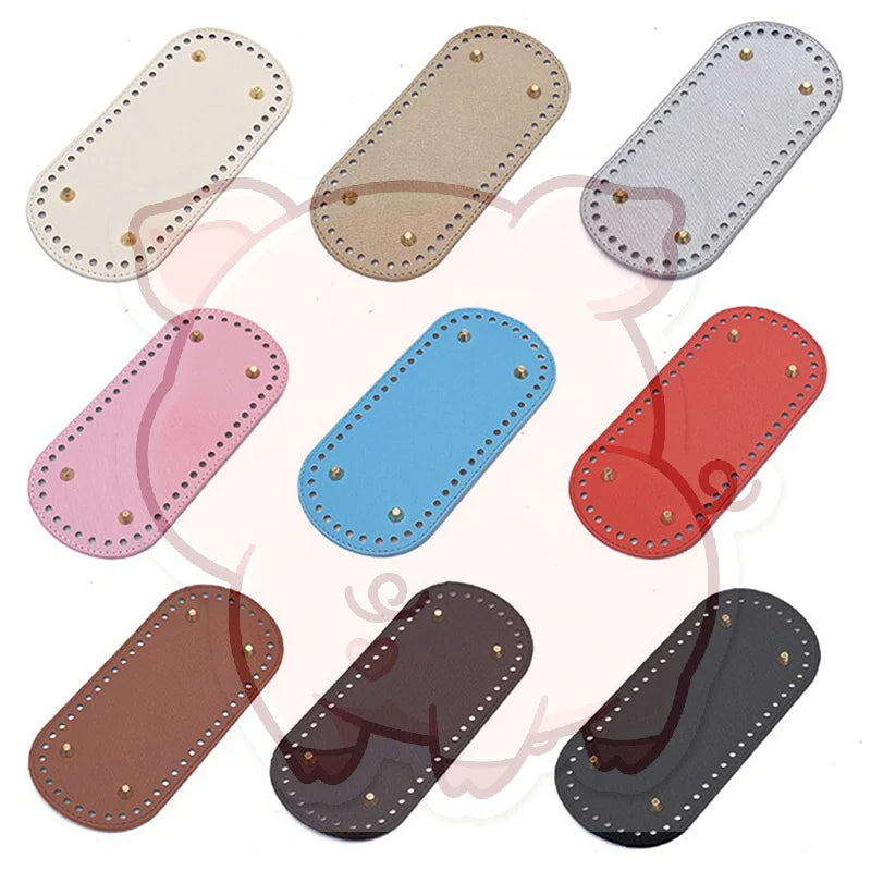 PU Leather Bag Base 22×10cm – DIY Crochet Knitted Bag Bottom