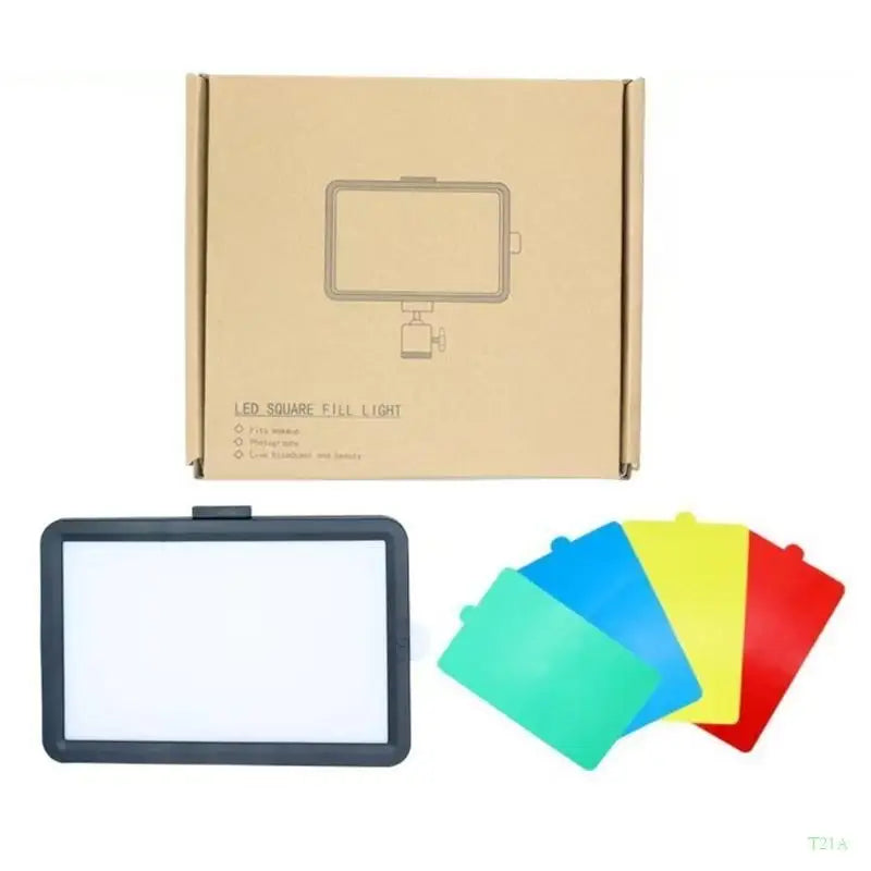T21A Dimmable USB LED Video Light with Tripod & Color Filters