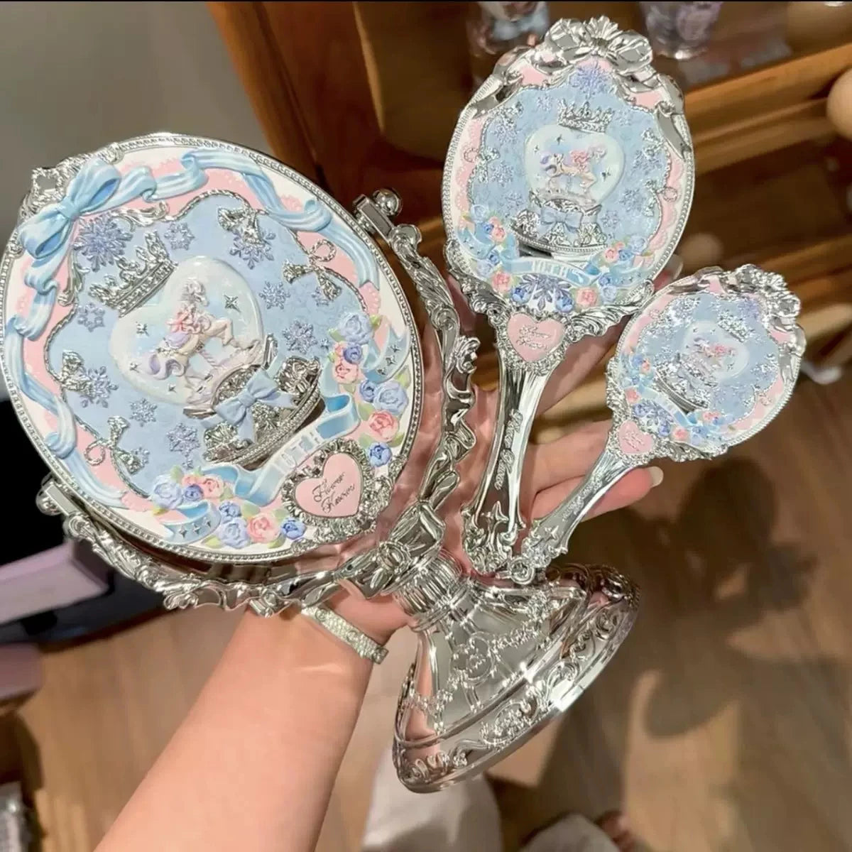 Flower Knows 10th Anniversary Makeup Mirror & Brush Set