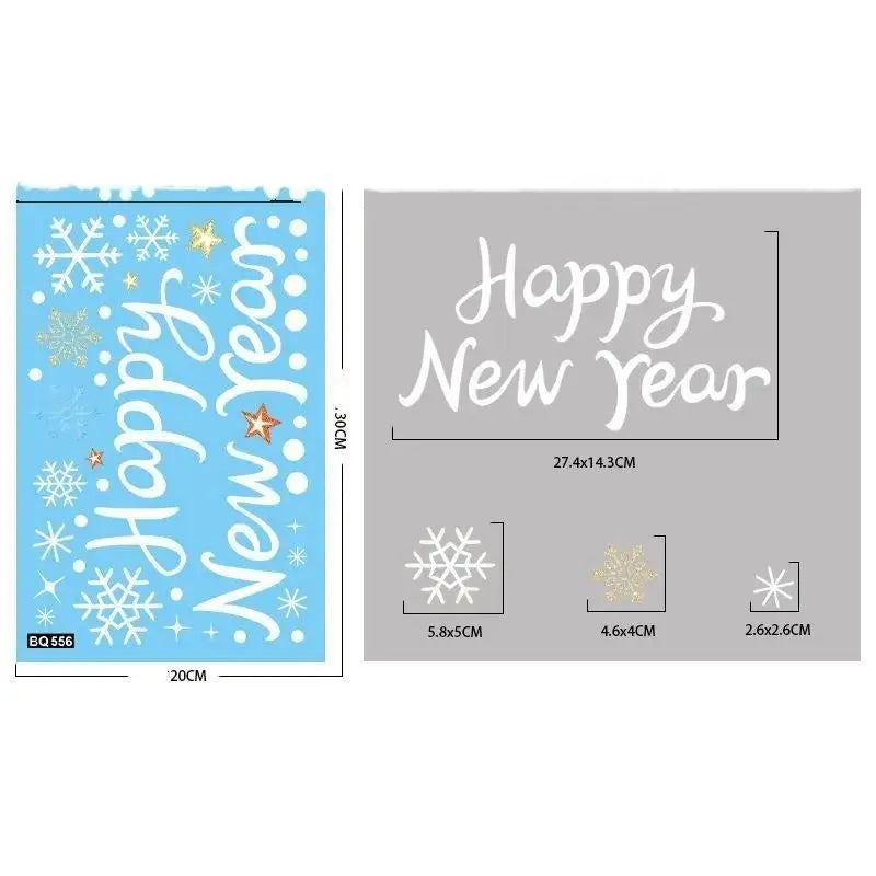 Christmas Window Clings – Removable Self-Adhesive Festive Decals