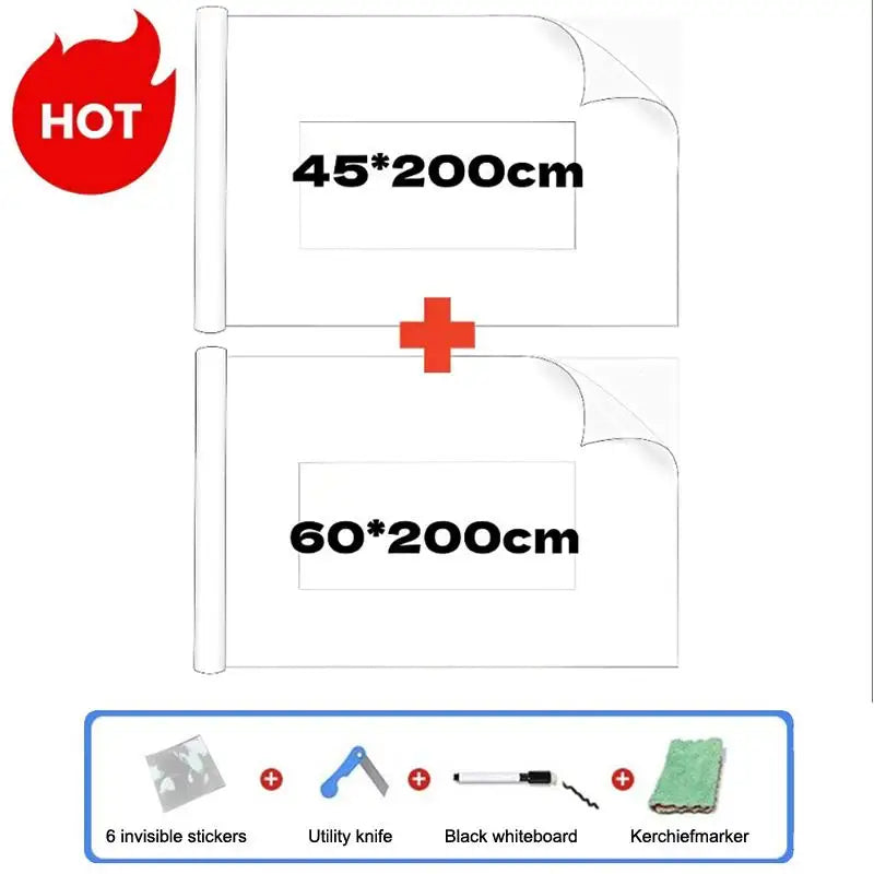 Whiteboard Wall Sticker – Reusable Static Cling Dry Erase Sheet