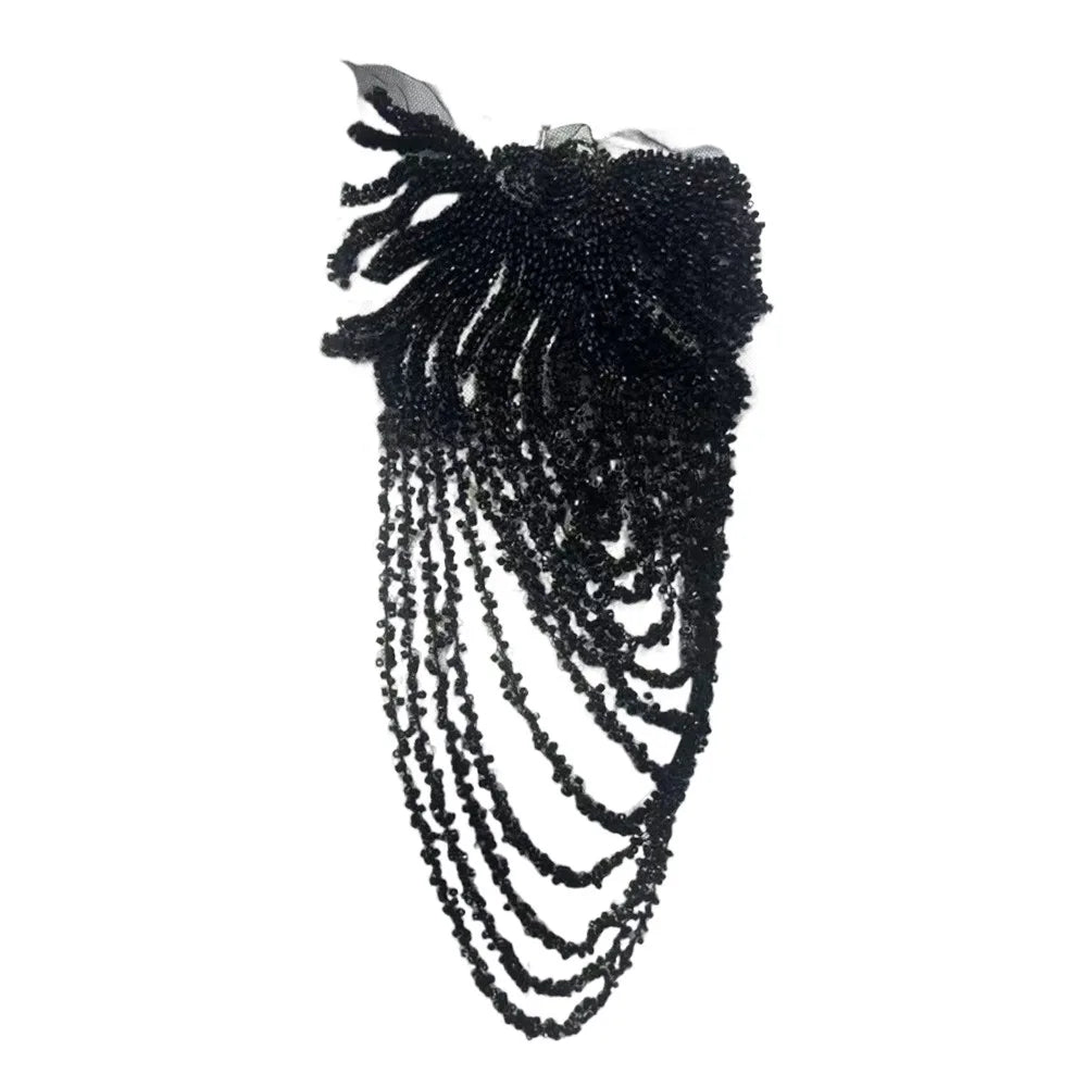 Crystal Bead Fringe Embroidery Patch – Tassel Sewing Appliqué