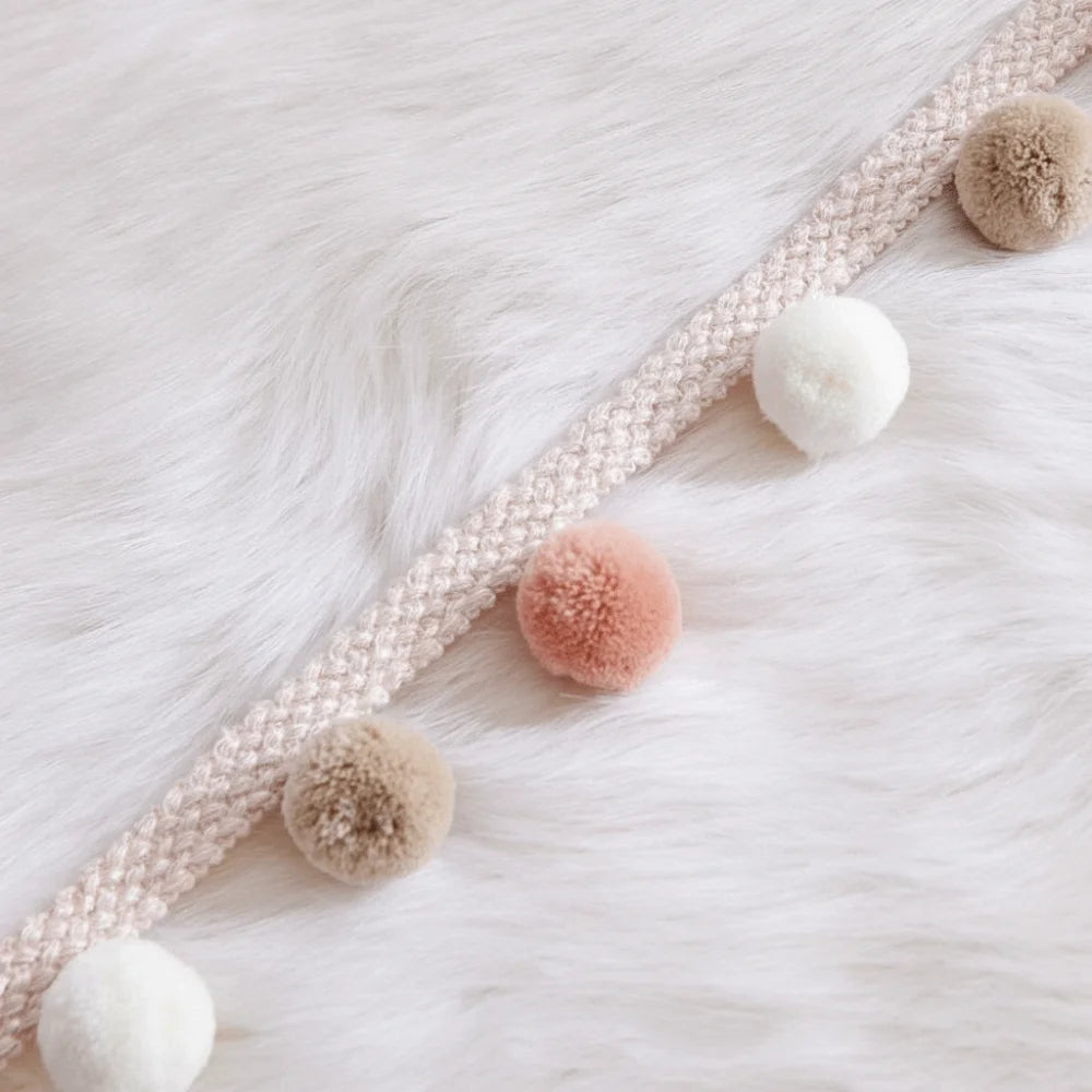 25M Pom Pom Fringe Trim Ribbon – 3cm Balls, 5cm Width Craft