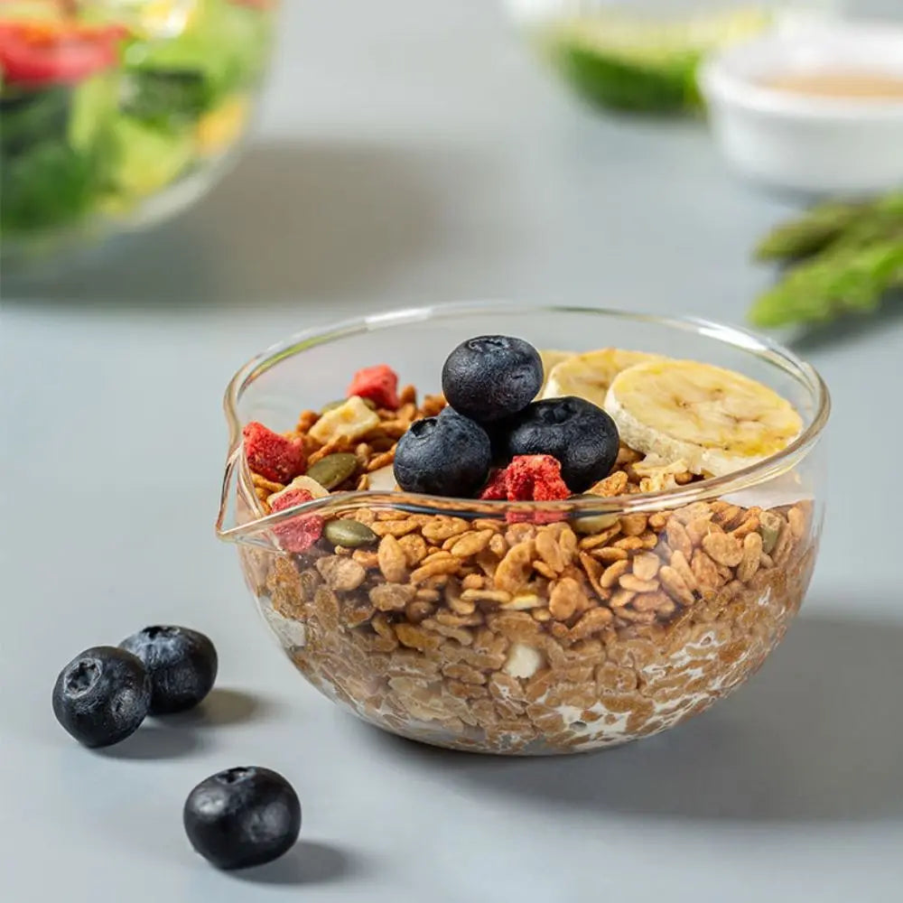Japanese Glass Bowl 350ml & 600ml – Salad & Yogurt Serving