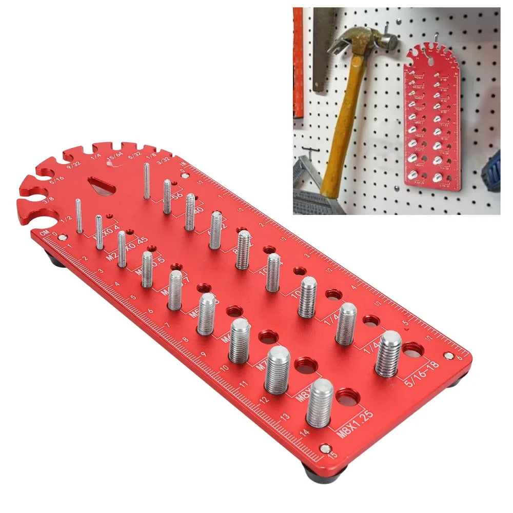 Aluminum Alloy Thread Checker Gauge – Nut & Bolt Identifier