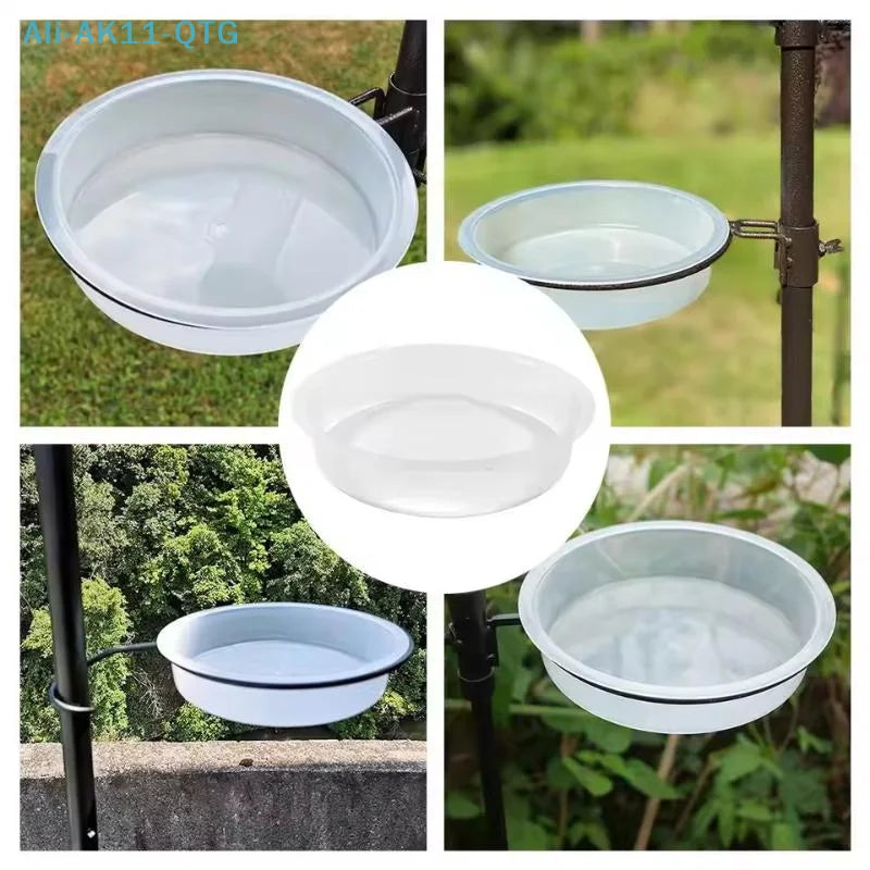 Transparent Circular Bird Feeder Bowl – Large Capacity