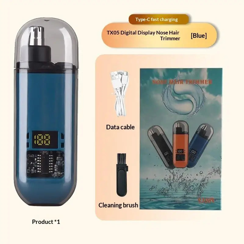 USB Rechargeable Nose & Ear Hair Trimmer – Quiet & Compact