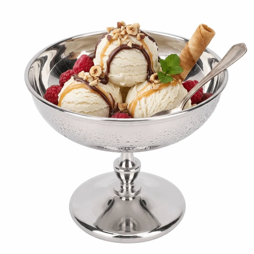 Stemmed Stainless Steel Ice Cream & Dessert Cup | 304 Steel