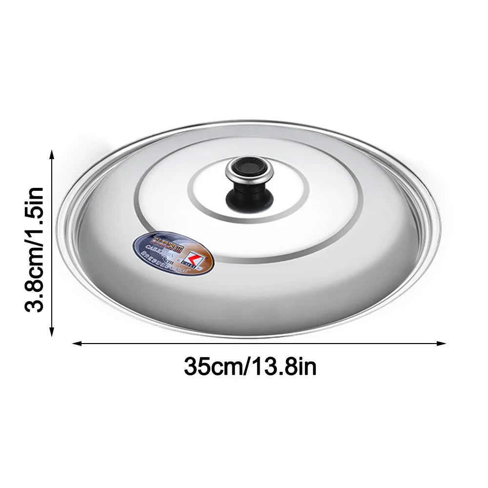 Universal 316 Stainless Steel Wok Pot Lid 30–42cm