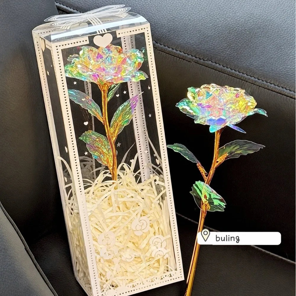 LED Sparkling Artificial Rose Gift Box – Simulated Flower