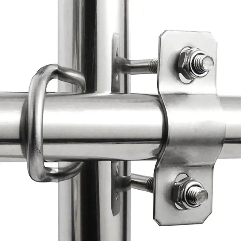 Galvanized Double U Cross Pipe Clamp M8 Screw – 20 to 50mm