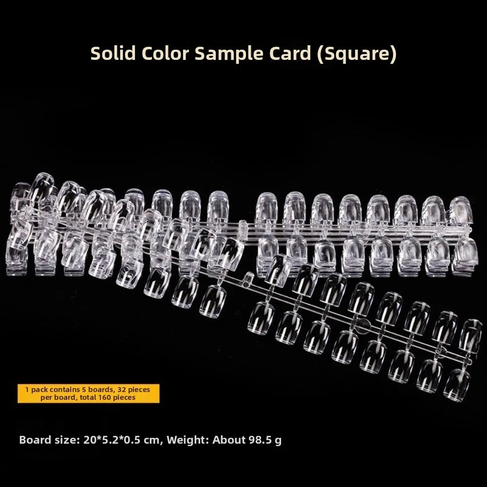 120-Piece Clear Nail Tips Set – DIY Practice & Color Chart