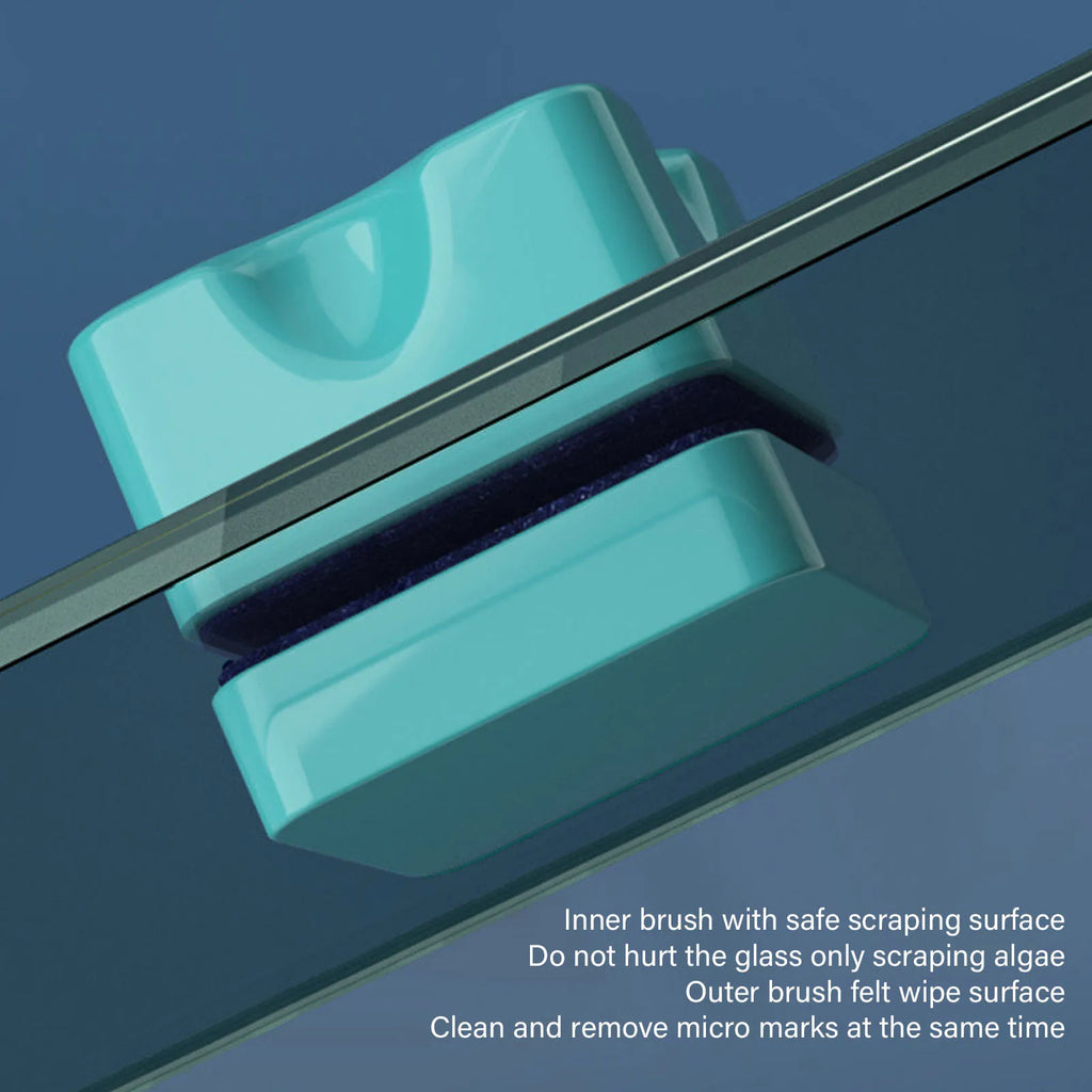Magnetic Aquarium Glass Cleaner – Double-Sided Algae Scraper