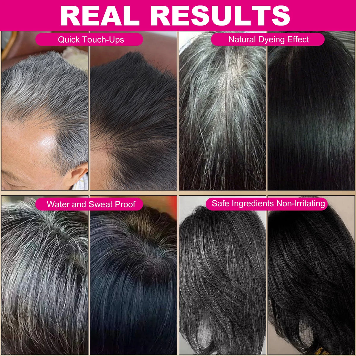 ZaiDoc Hair Dye Stick & Hairline Powder – Gray Coverage Set