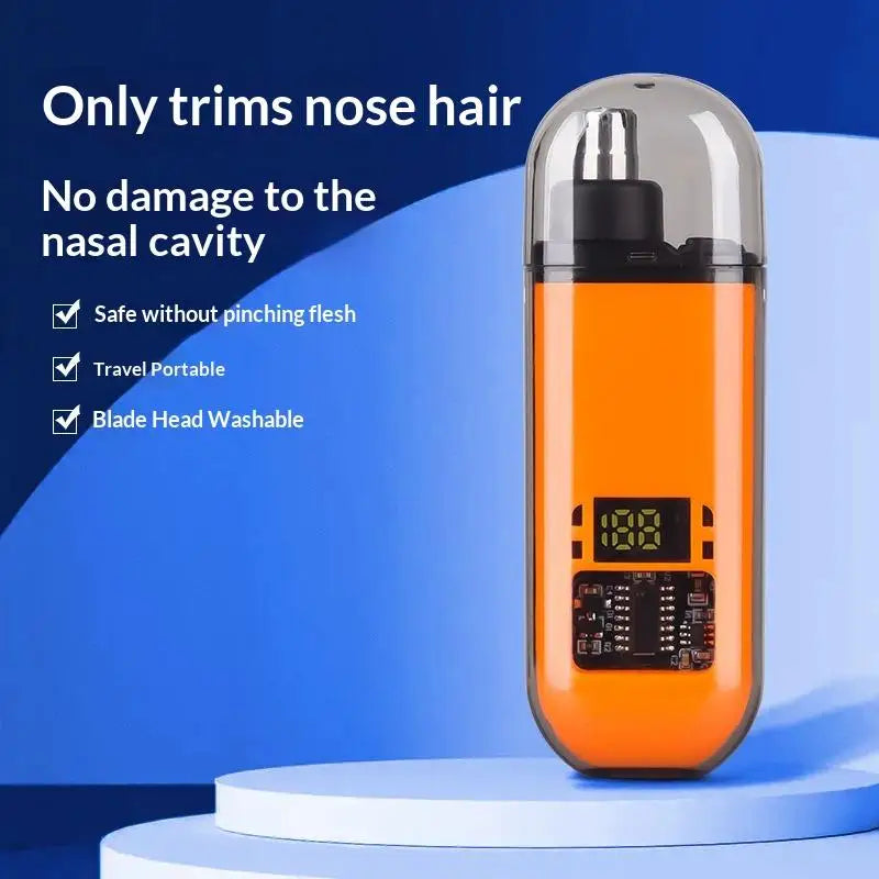 USB Rechargeable Nose & Ear Hair Trimmer – Quiet & Compact