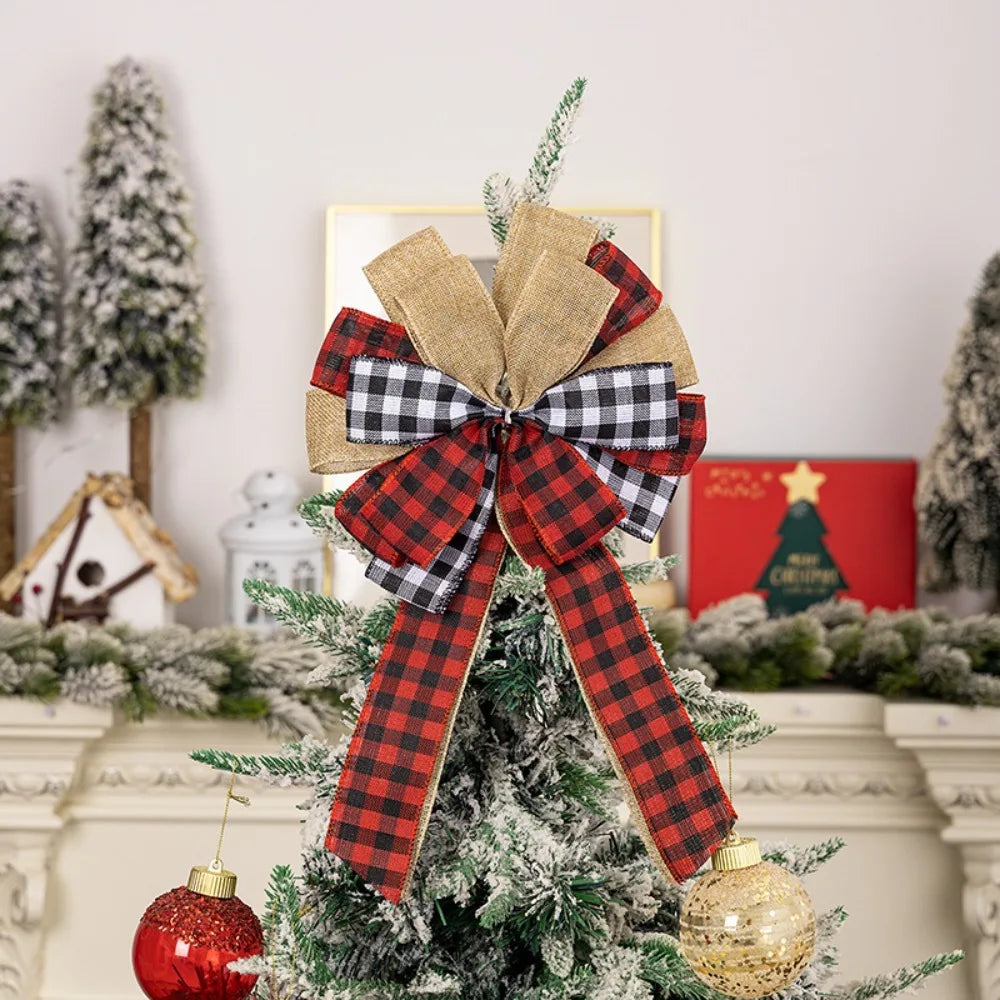Velvet Wine Red Bowknot Christmas Tree Ornament | Xmas Décor