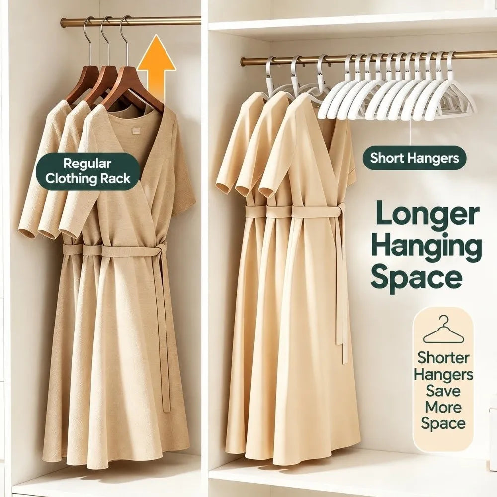 M-Shape Anti-Slip Slim Clothes Hanger – Space-Saving Wardrobe
