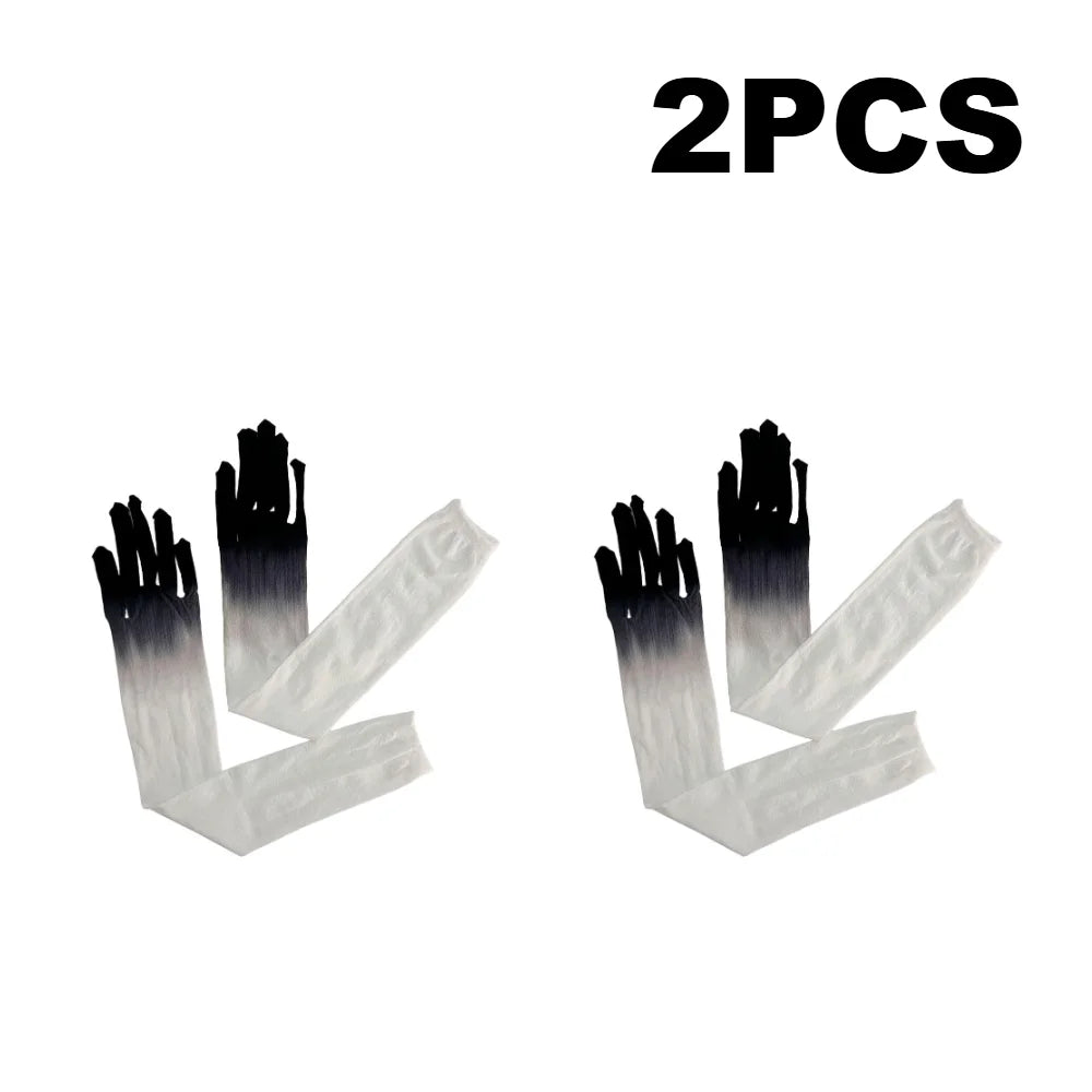 Women Gradient Tulle Long Gloves – Cosplay, KPOP & Party