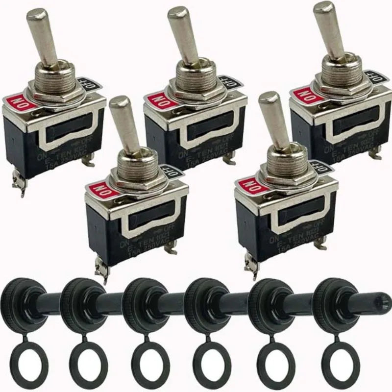 Waterproof SPST Rocker Switch 15A 250V 2-Pin ON/OFF Toggle