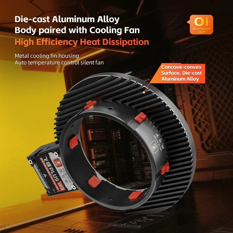 YCS Flying Saucer Plus Microscope Ring Light 280 LED 45000 Lux
