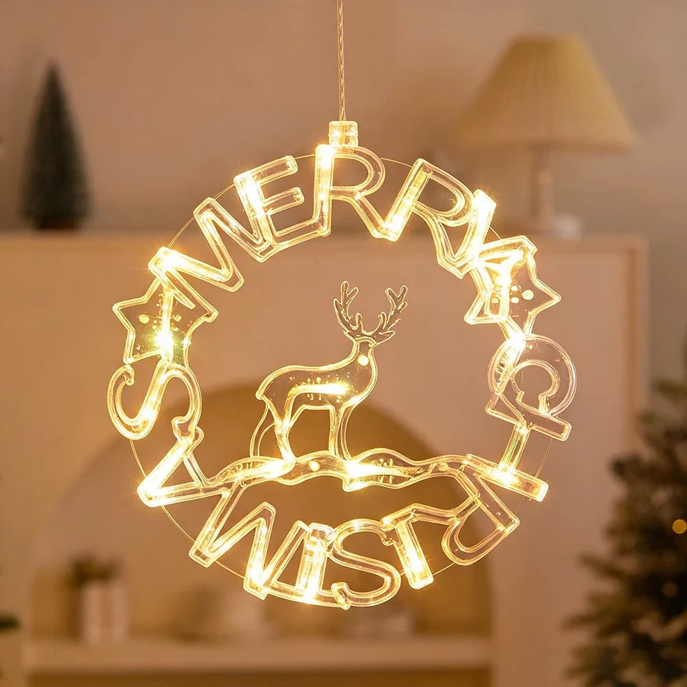 Christmas Santa LED Suction Cup Window Light – Battery Operated