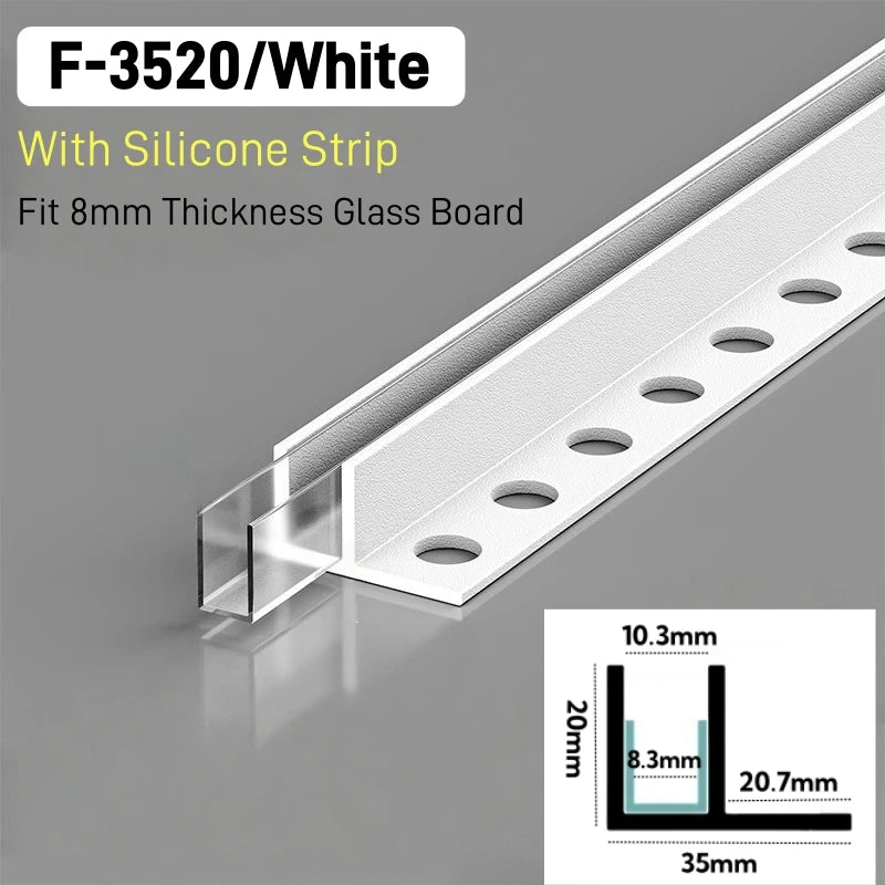 Recessed Bathroom LED Aluminum Profile F/T-Shape Shower Channel