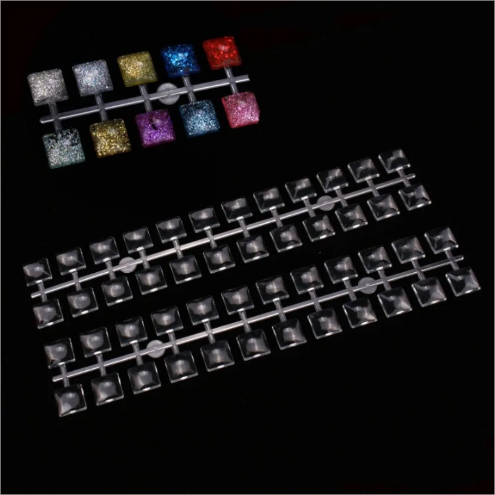 120-Piece Clear Nail Tips Set – DIY Practice & Color Chart