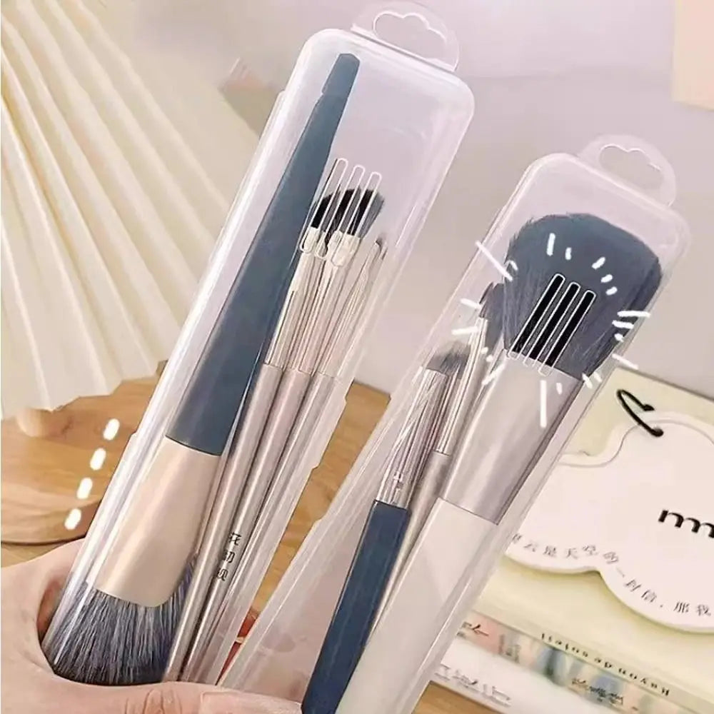 Transparent Makeup Brush & Pen Storage Box with Cover | 3 Sizes