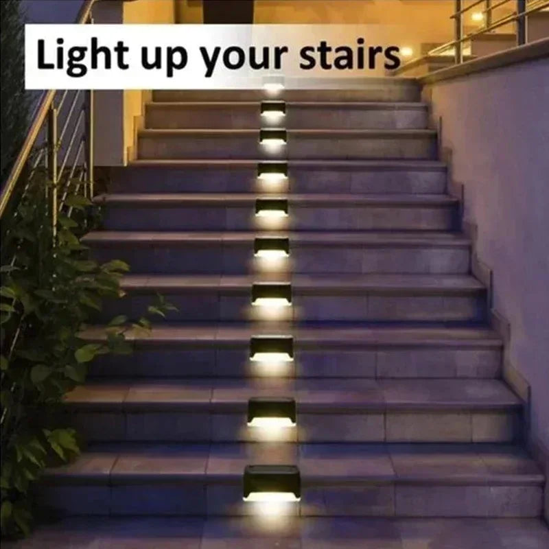 Solar Deck Lights Outdoor IP66 Waterproof LED Step & Fence Lamps
