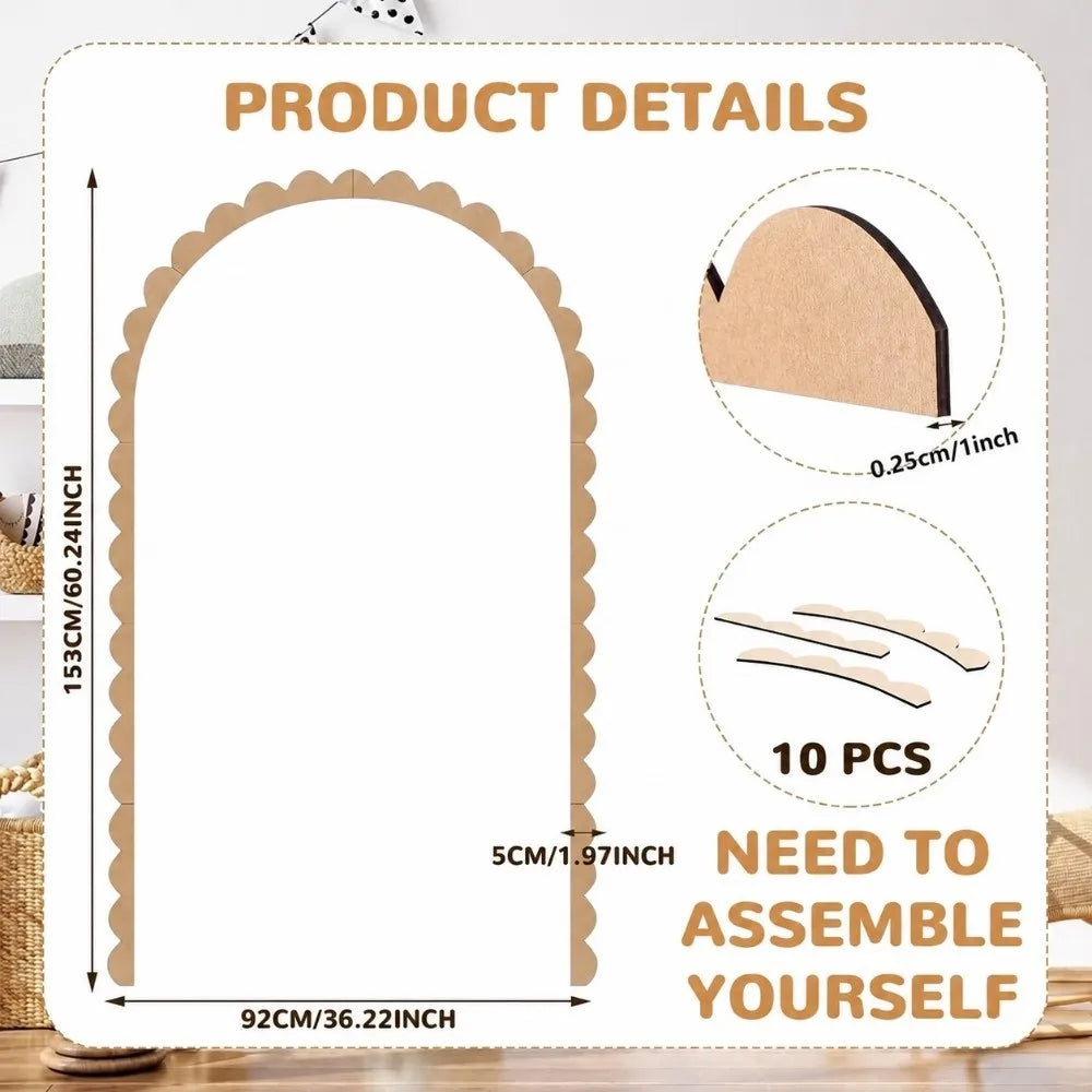 DIY Arch Door Wood Wall Trim Kit – 3D Molding Decor