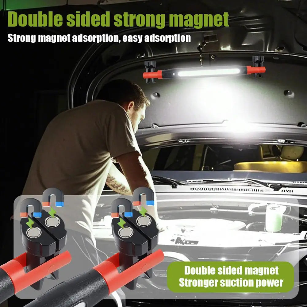 Rechargeable LED Work Light – Magnetic Base, Hook & USB Power