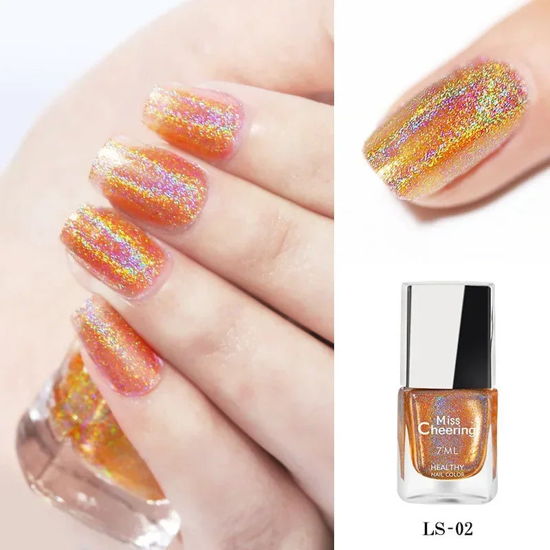Handaiyan Laser Glitter Nail Polish – 8 Rainbow Holographic