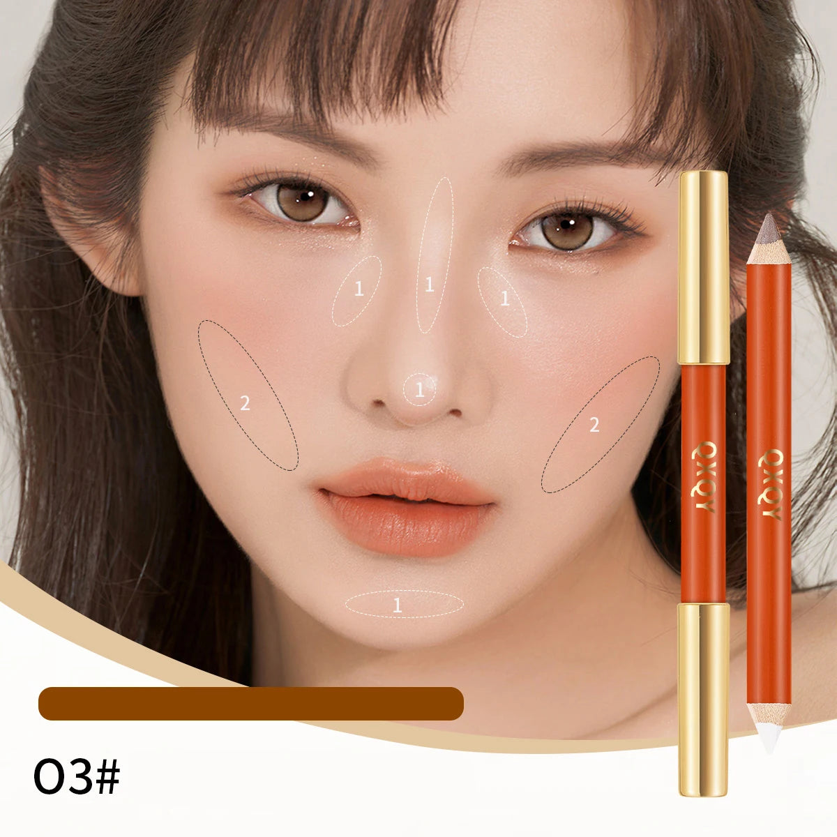 QXQY Dual-Tip 3D Contour Pen – Nose Shadow & Highlighter