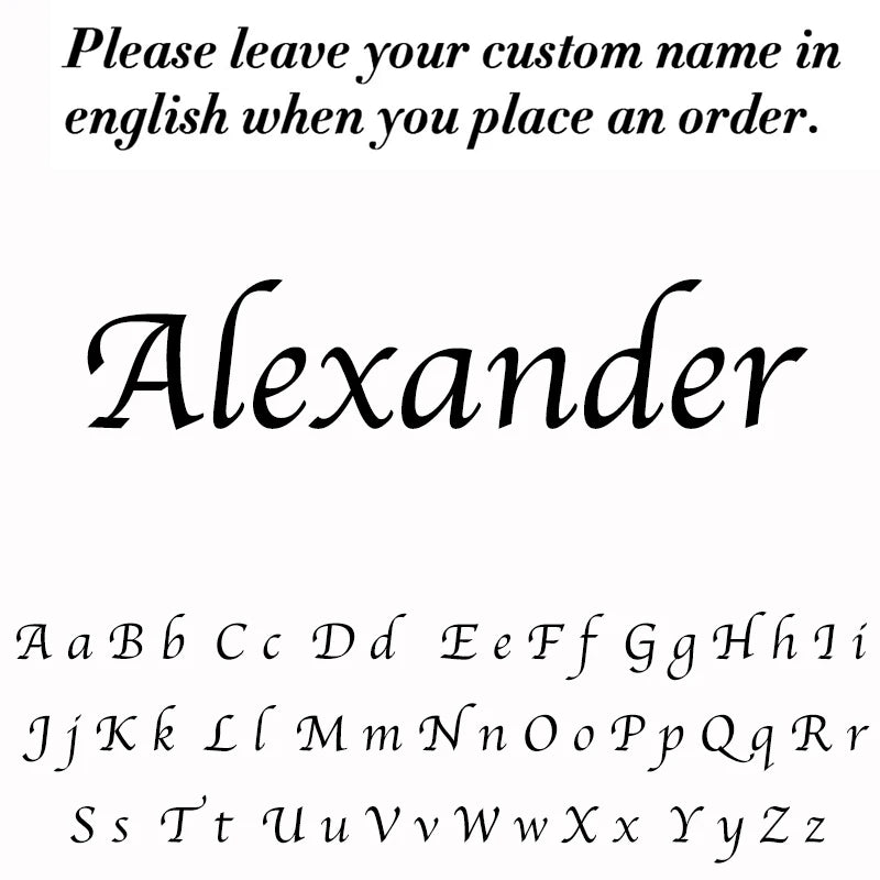 Custom Name Pendant Necklace – 18K Gold Plated Stainless Steel