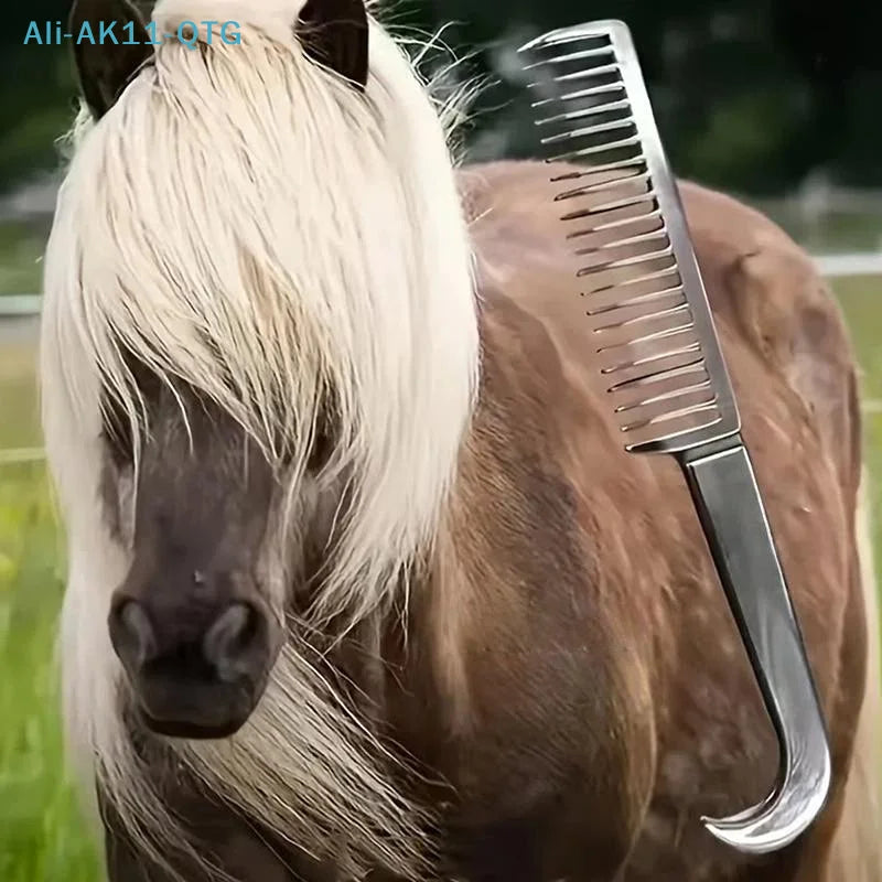 Aluminum Horse Grooming Comb – Metal Curry Comb & Mane Detangler