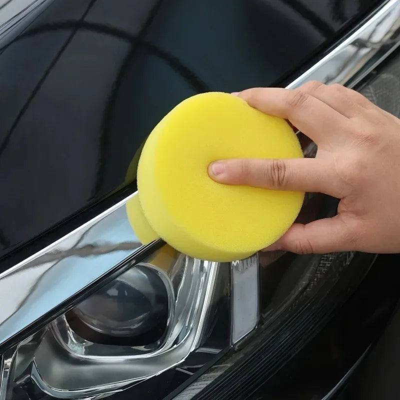 10-Pack Round Car Wash Polishing & Waxing Sponge Blocks