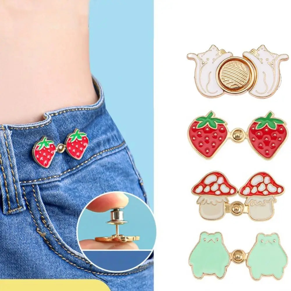 3-Pack No-Sew Jeans Button Repair Kit – Cute Metal Shank Buttons