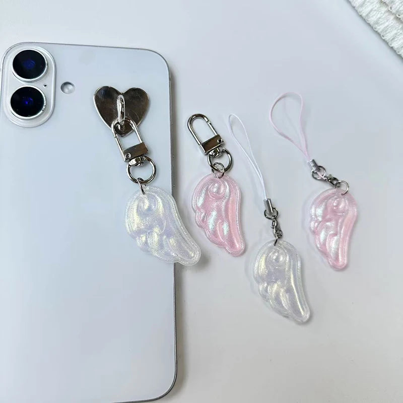 Y2K Angel Wings Keychain Phone Charm & Bag Pendant | Cute