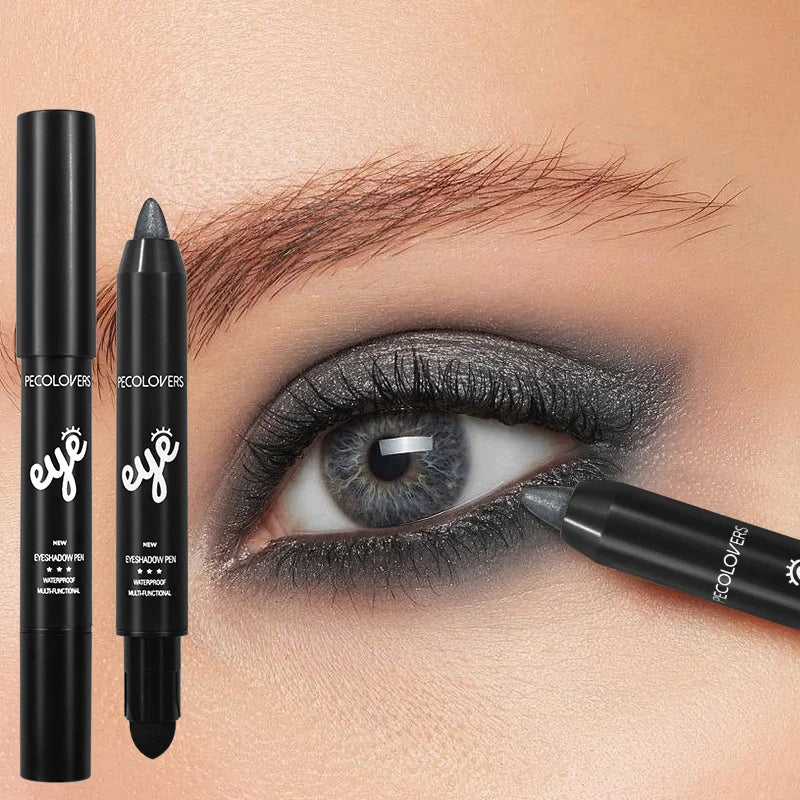 Pearlescent Shimmer Eyeshadow Pencil – Black & Grey Highlight Pen