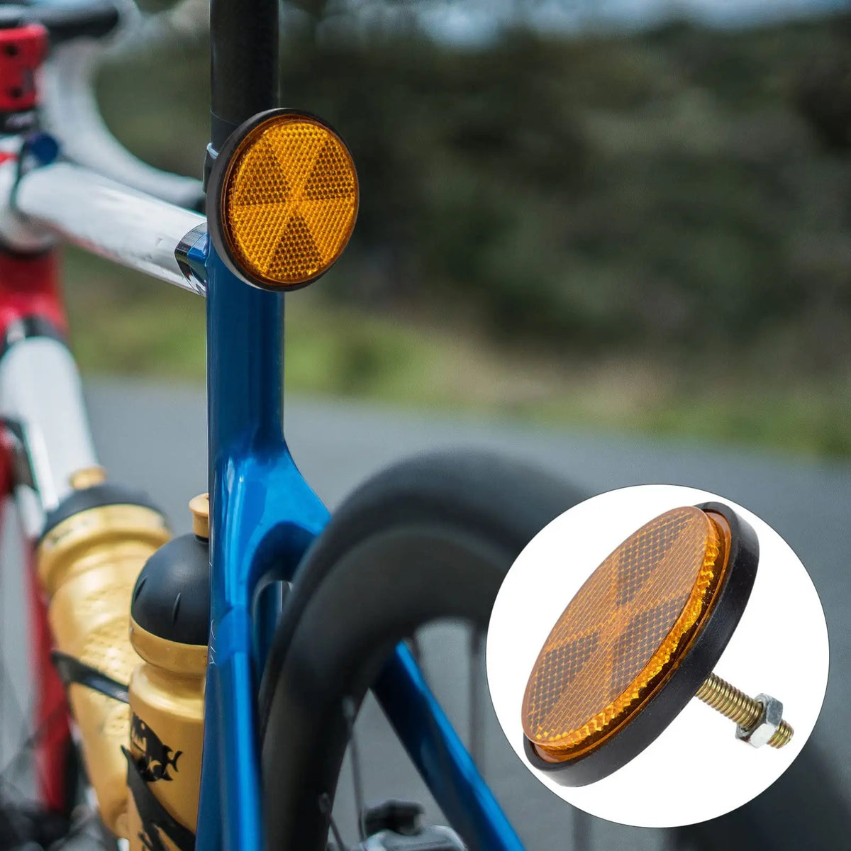 Universal Circular Safety Reflector for Bikes, Cars & Motorcycles