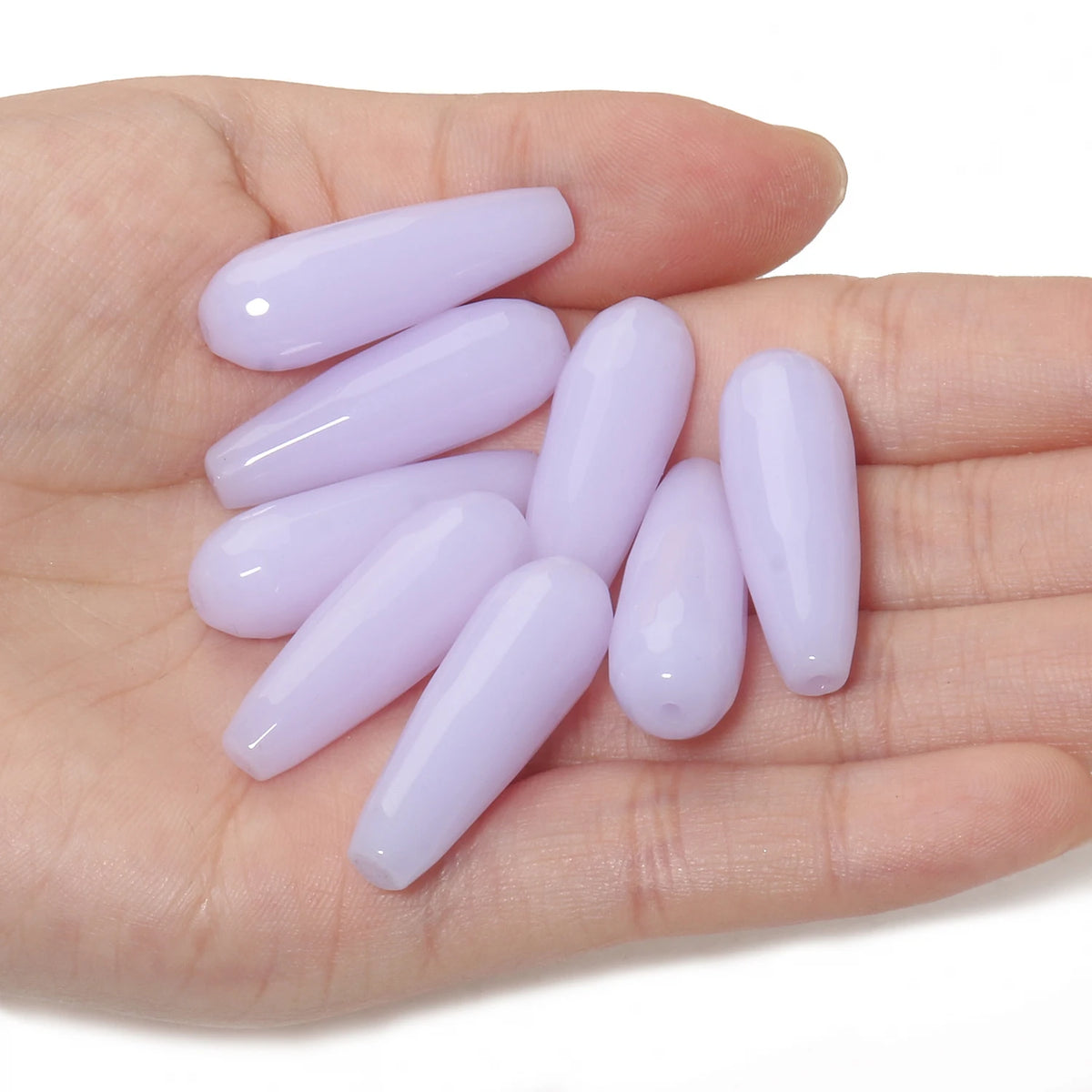 Water Drop Spacer Beads 10x30mm – Chalcedony Howlite DIY Jewelry