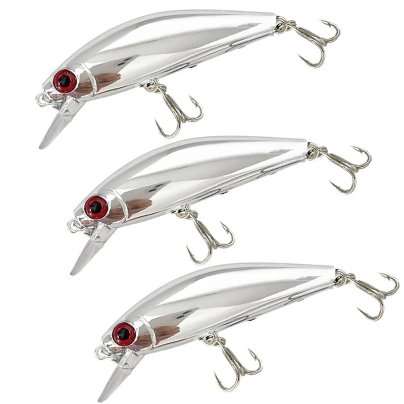 Luya Silver Sequin Fishing Lure 6.5g – Saltwater Bass & Mackerel