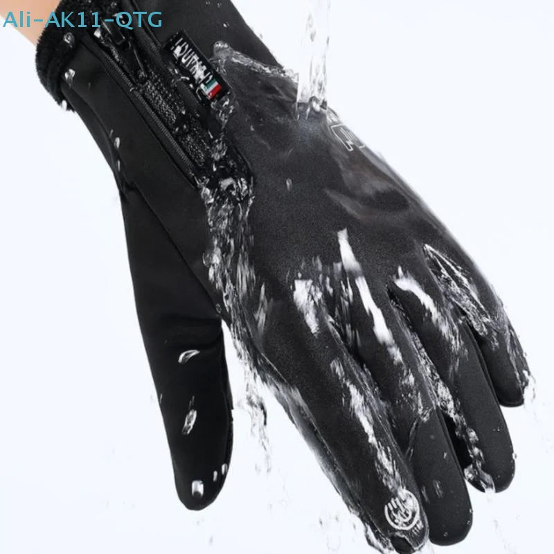 Winter Fishing Gloves 2-Finger Flip Waterproof Fleece Cycling