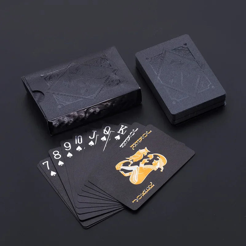 Black Gold Waterproof Poker Playing Cards – Fantasy Magic Deck