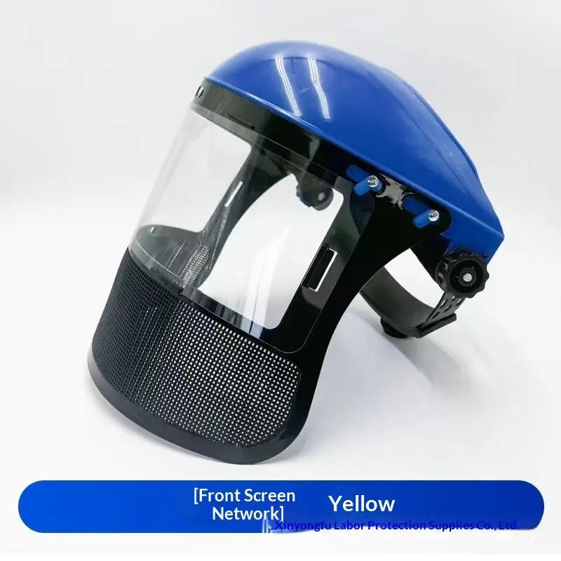 Garden Trimmer Safety Helmet with Full Face Mesh Shield