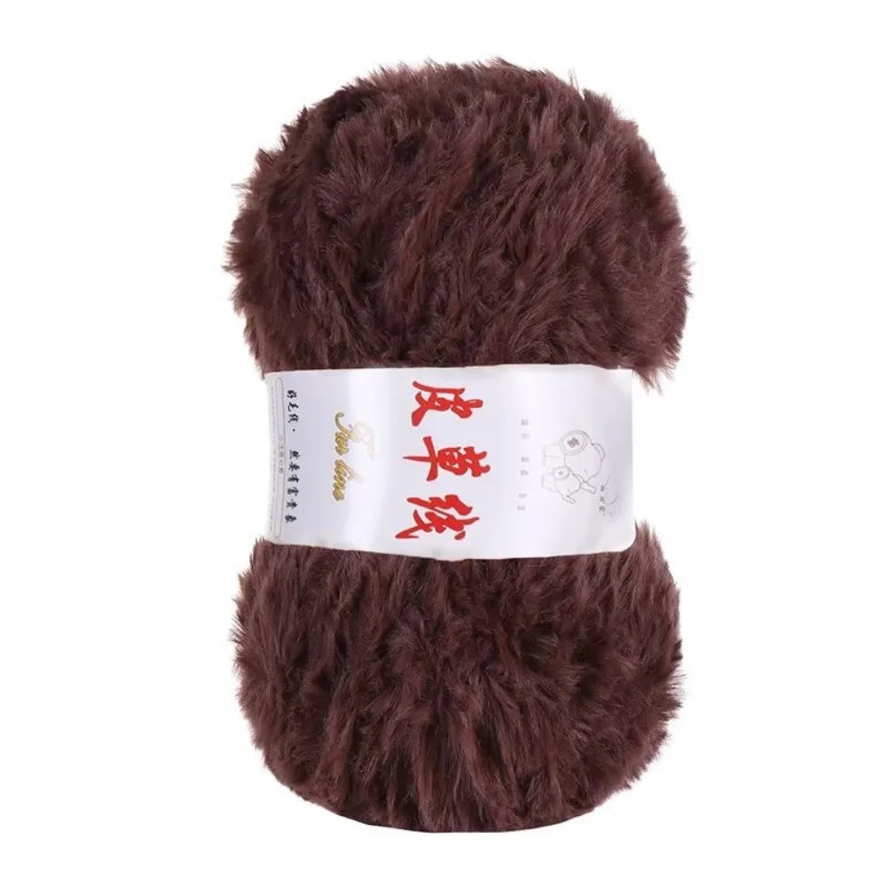 100g Faux Fur Yarn – Fluffy Chunky Anti-Pilling Knitting Yarn