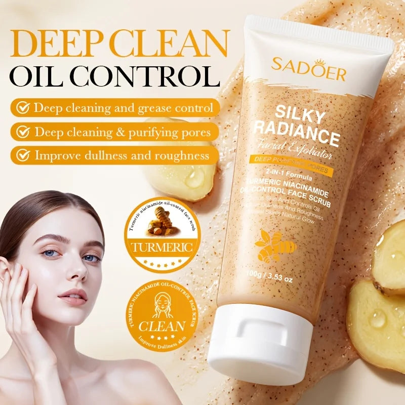Turmeric & Niacinamide Facial Scrub – Brightening Exfoliating Balm