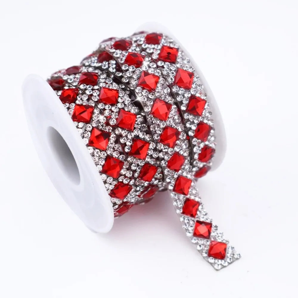 3-Yard Self-Adhesive Square Rhinestone Trim Strip | DIY Craft